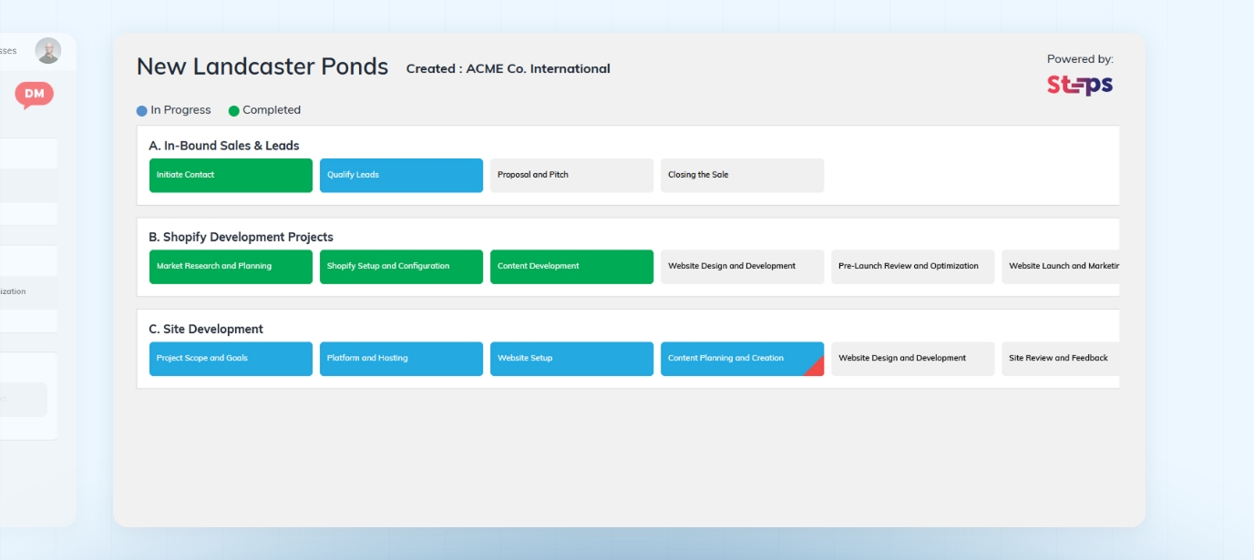 Steps UI