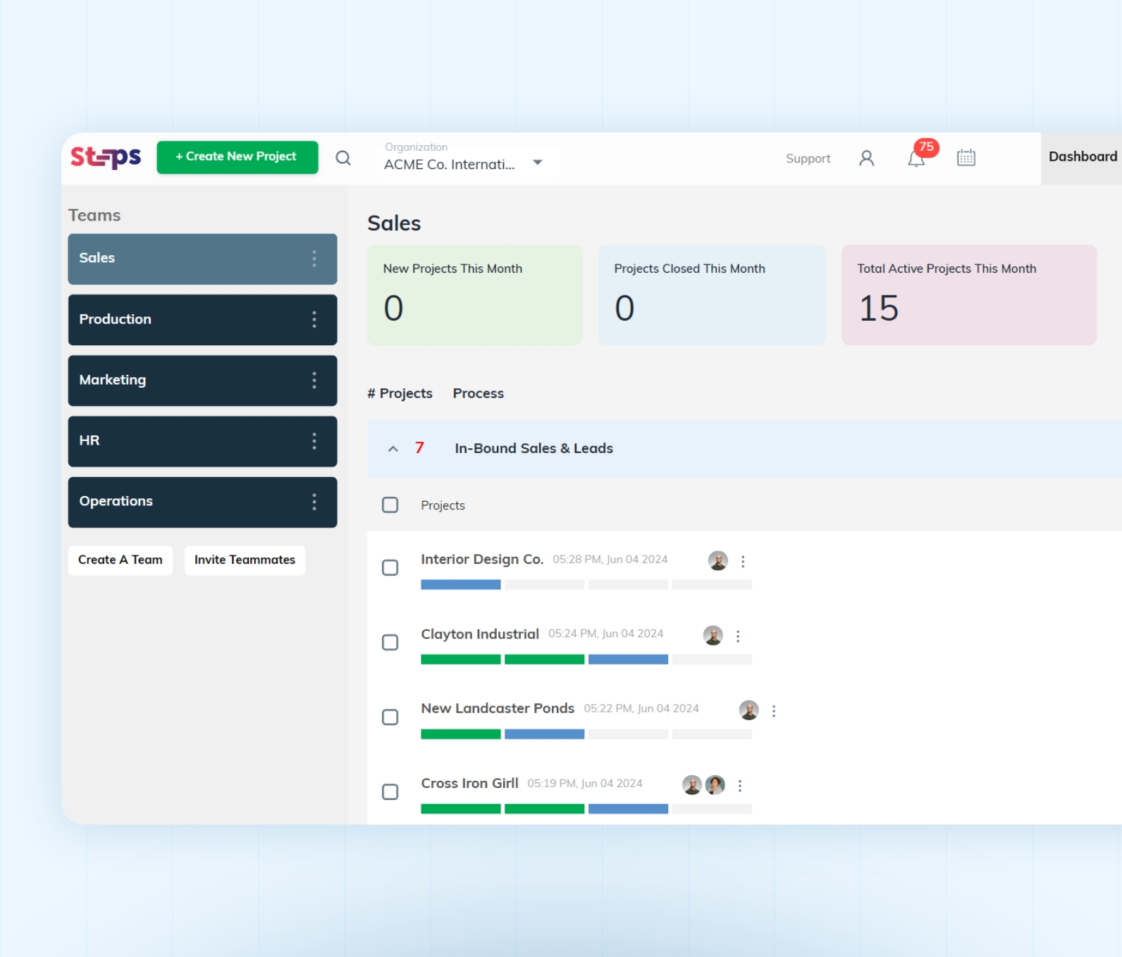 Steps UI